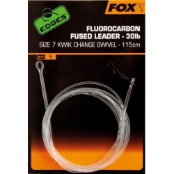 FOX- Edges Fluorocarbon Fused Leader Kwick Change Swiwel 30 Lb size 7 115cm  - Leader